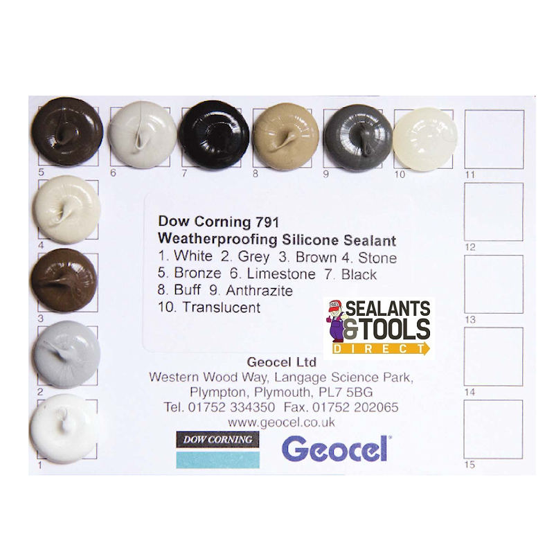 Silicone Sealant Color Chart