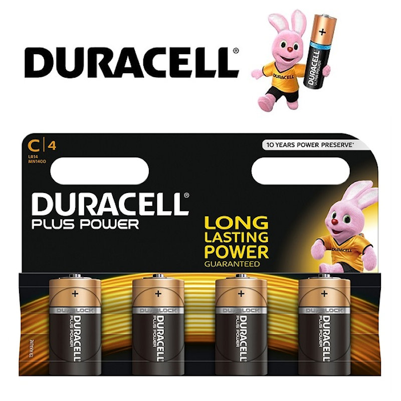 Lot de 2 piles Duracell Plus Power type C