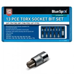 Blue Spot Tools Torx Socket Mixed Bit Set T8 to T70 01503