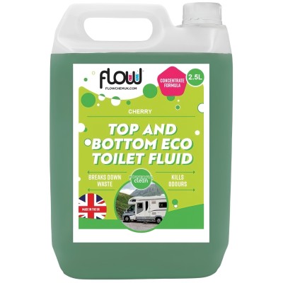 Flow Chemical Toilet Top Bottom All in One Cleaner 2.5 Litre Concentrated Fluid TOP2L