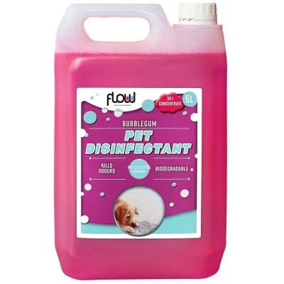 Flow Pet Disinfectant 5 Litre Bubblegum Concentrated Cleaner PETB5L