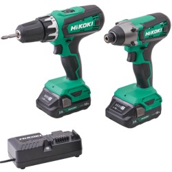 Hikoki KC18DFXJAZ 18v Combi Drill and Impact Driver 2.0ah Twin Set XMS24HIKOKI