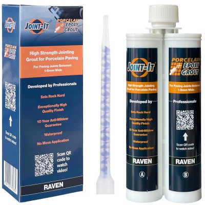 Joint It 2 Part Porcelain Epoxy Pointing Grout RAVEN BLACK 400ml JIPEG-R