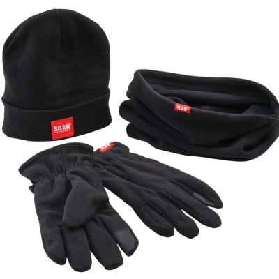 Scan 3pc Hat Gloves Neck Winter Essentials Workwear Pack XMS24WINTER