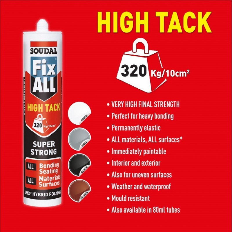 Mastic colle High Tack clear Soudal